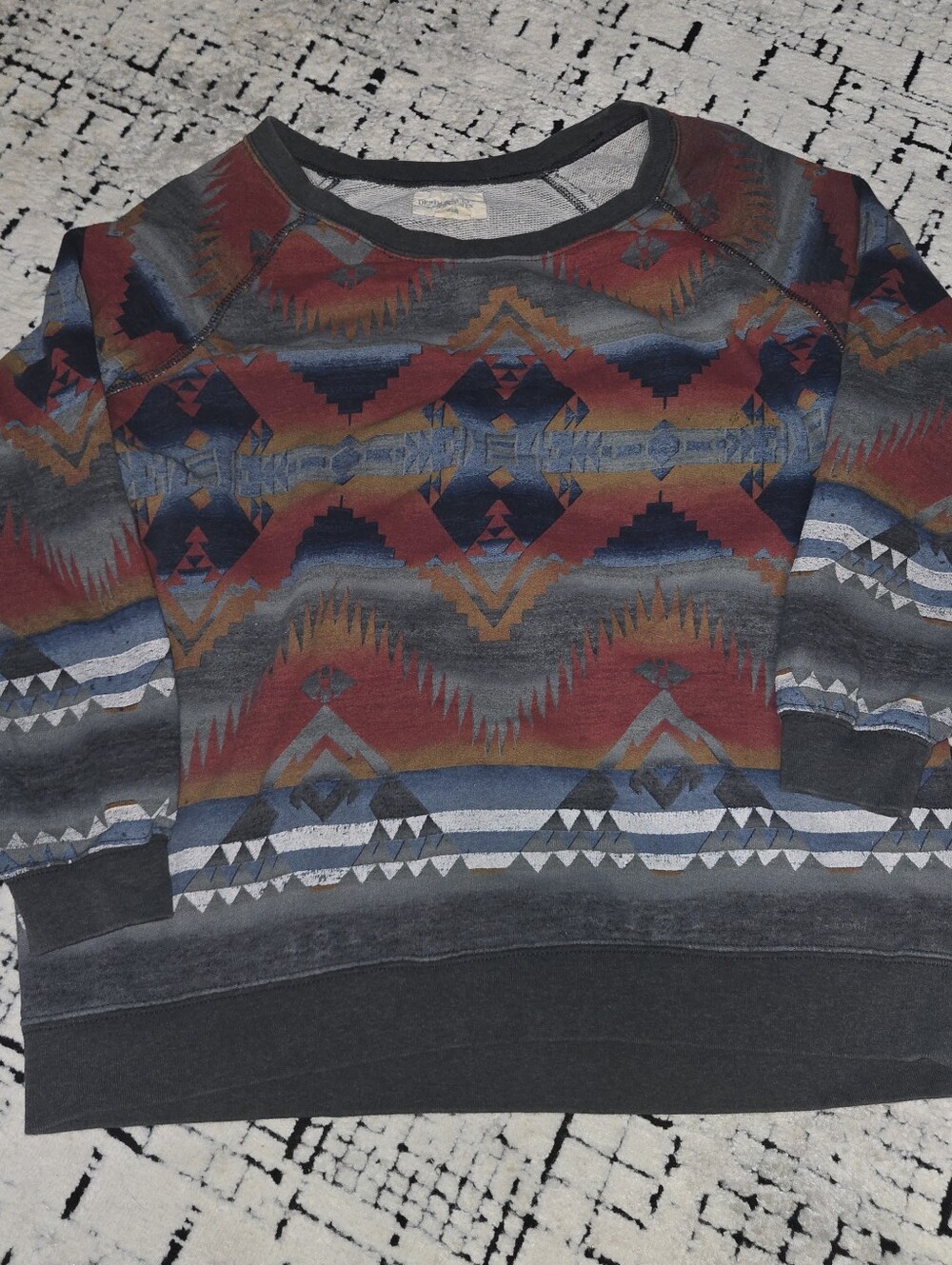 Denim & Supply Ralph Lauren Sweatshirt Aztec Western Womens M